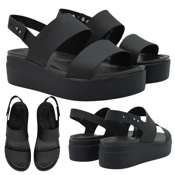 Sandały Damskie Crocs Brooklyn Czarne Na Koturnie 206453 060 R. 37-38