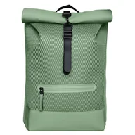 Plecaki - Plecak Rains Rolltop Rucksack Mesh 13340-06 - zielony - miniaturka - grafika 1