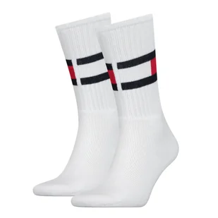 TOMMY HILFIGER SKARPETY SKARPETKI DŁUGIE 2 PARY WHITE 481985001 300 39-42 - Skarpetki męskie - miniaturka - grafika 1