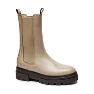 Botki damskie - Tommy Hilfiger Skórzane sztyblety MONOCHROMATIC CHELSEA - miniaturka - grafika 1