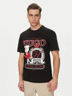 Koszulki męskie - HUGO T-Shirt Daporoni 50538254 Czarny Relaxed Fit - miniaturka - grafika 1