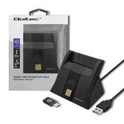 Czytniki kart pamięci - Qoltec Inteligentny czytnik chipowych kart ID | USB 2.0 | Plug&play - miniaturka - grafika 1
