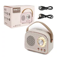 Głośniki przenośne - DNA RR1 bezprzewodowy głośnik Bluetooth USB MP3 AUX beżowy retro - miniaturka - grafika 1