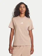 Koszulki i topy damskie - adidas T-Shirt Essentials 3-Stripes JX7616 Beżowy Regular Fit - miniaturka - grafika 1