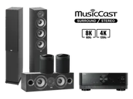 Kino domowe - Yamaha RX-V4A (czarny) + Debut 2.0 F5.2 (czarny) + Debut 2.0 C5.2 (czarny) + 2 x MusicCast 20 (czarny) - miniaturka - grafika 1