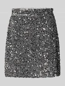 Spódnice - Spódnica mini z wysokim stanem i cekinami model ‘FAITH’ - miniaturka - grafika 1