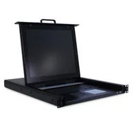 Akcesoria do serwerów - Inter-Tech KVM-1708 konsola rackowa 43,2 cm (17") 1280 x 1024 px Stal Czarny - miniaturka - grafika 1