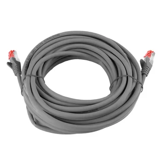 Kabel RJ45 CAT 6 S/FTP AWG27 LSZH szary 10m - Patchcordy - miniaturka - grafika 2