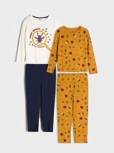 Sinsay - Bawełnina piżama 2 pack - kremowy - Piżamy chłopięce - miniaturka - grafika 1