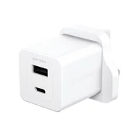 Etui i futerały do telefonów - PanzerGlass empower by ® Turbo 35W Charger incl. USB-C + USB-A UK Plug| Silver White Przezroczysta ochrona ekranu Uniwersalne 1 szt. - miniaturka - grafika 1