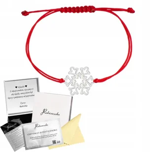 Bransoletka Srebrna Płatek Śniegu Boże Narodzenie 925 ŻYCZENIA GRATIS - Bransoletki - miniaturka - grafika 1