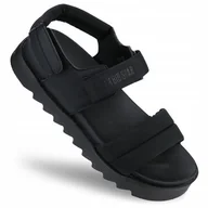 Sandały damskie - SANDAŁY damskie BIG STAR czarne CASUAL sportowe na RZEPY NN274750 37 - miniaturka - grafika 1