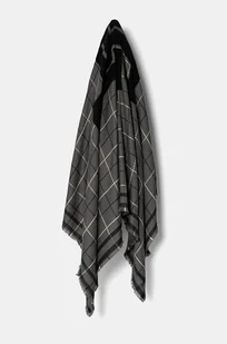 Tommy Hilfiger chusta damska kolor czarny wzorzysta AW0AW16642 - Apaszki i szaliki damskie - miniaturka - grafika 1