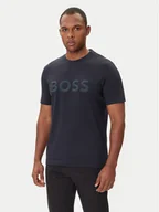 Koszulki męskie - BOSS T-Shirt Iconic Zone 50548411 Granatowy Regular Fit - miniaturka - grafika 1