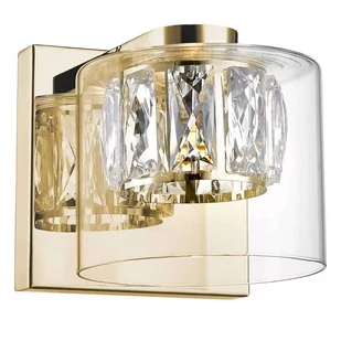 Zuma Line Kinkiet złoty kryształy glamour GEM W0389-01A-F7AC - Lampy ścienne - miniaturka - grafika 1
