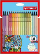 Długopisy - Flamaster STABILO Pen 68 etui kartonowe 18 szt. 6818-22-6 - miniaturka - grafika 1