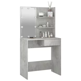 Lumarko Toaletka z oświetleniem LED, betonowa szarość, 74,5x40x141 cm - Toaletki - miniaturka - grafika 12