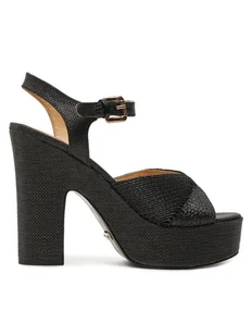 Guess Sandały Starla FLTSTA ELE03 Czarny - Sandały damskie - miniaturka - grafika 1