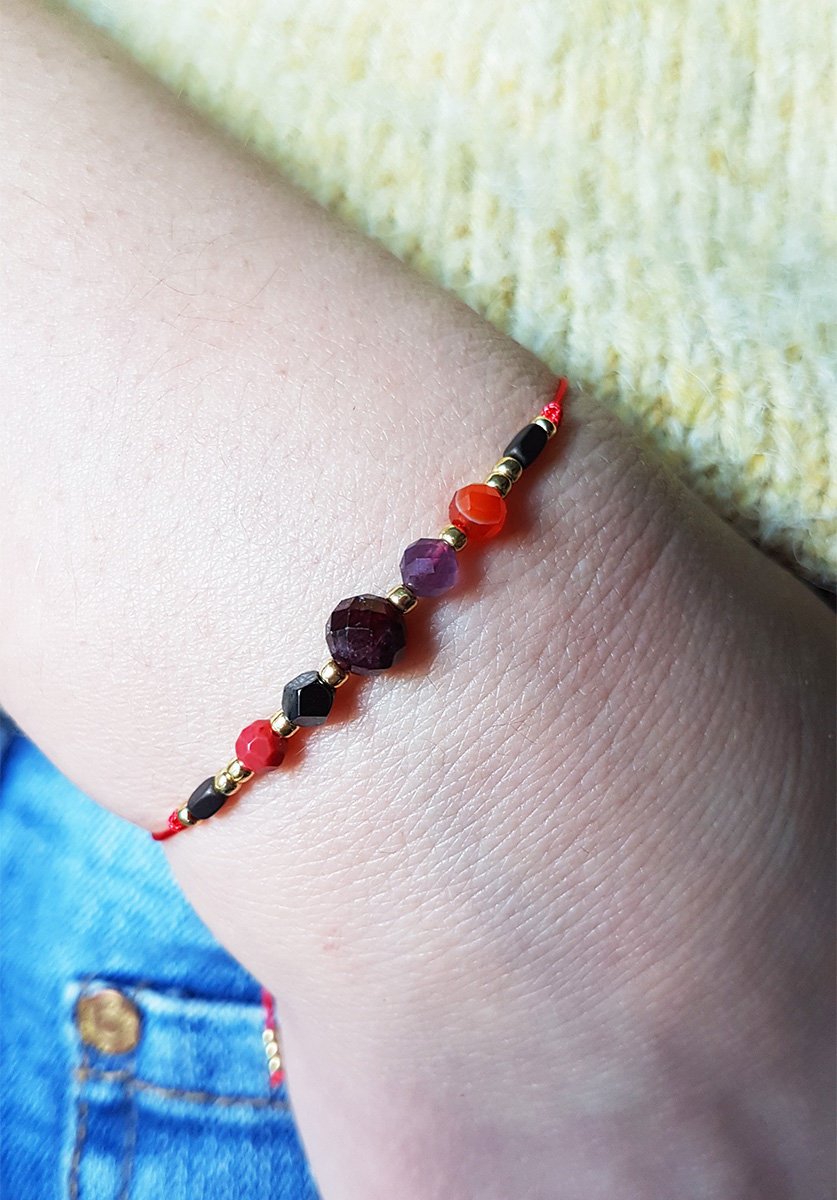 Bransoletka znak zodiaku BARAN. Kamienie naturalne - extra prezent. Handmade