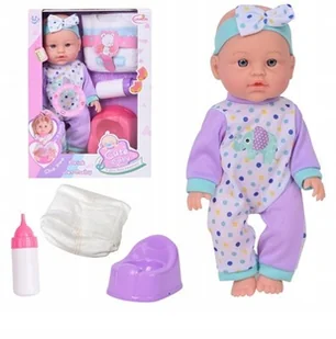 DUŻA LALKA BOBAS JAK ŻYWY NIEMOWLAK NOWORODEK NOCNIK PIELUCHA BUTELKA - Akcesoria dla lalek - miniaturka - grafika 1
