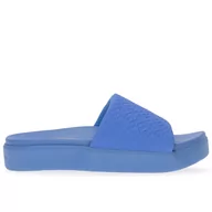 Klapki i japonki damskie - Klapki Tommy Hilfiger Monogram Pool FW0FW07855-C30 - niebieskie - miniaturka - grafika 1