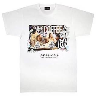 Koszulki męskie - T-shirt męski Friends When Coffee is Life | Oficjalny produkt | Klasyczny Sitcom, Central Perk, Pomysł na prezent dla chłopców - grafika 1
