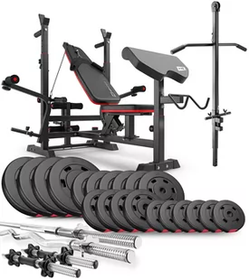Zestaw kulturystyczny Premium 105kg z ławką hs-1075 - Pozostały sprzęt siłowy - miniaturka - grafika 1