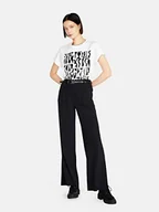 Koszulki i topy damskie - Sisley T-shirt damski, White 901, XS - miniaturka - grafika 1