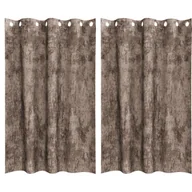 Zasłony - vidaXL Zasłony z oczkami Cappuccino Poliester 140 x 175 cm - miniaturka - grafika 1