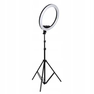LAMPA PIERŚCIENIOWA LED KOSMETYCZNA ZE STATYWEM SELFIE RING LAMPKA 80W - Lampy kosmetyczne - miniaturka - grafika 1