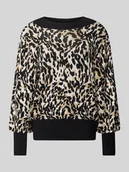 Swetry damskie - Sweter z dzianiny ze stójką model ‘FONNY’ - miniaturka - grafika 1