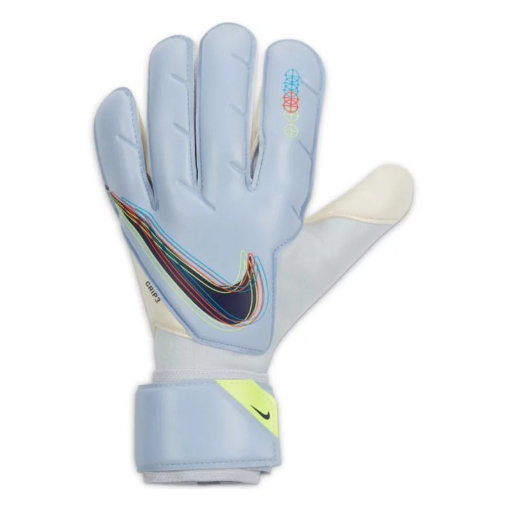 Rękawice bramkarskie Nike Goalkeeper Grip3 FA20 niebiesko-białe CN5651 548  - rozmiar rękawic - 8 - Ceny i opinie na Skapiec.pl