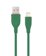 Kable USB - GEMBIRD silikonowy 8-stykowy kabel do ładowania i transmisji danych 1.5m kolor zielony - miniaturka - grafika 1