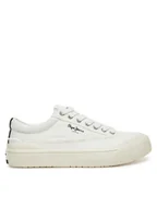 Trampki damskie - Pepe Jeans Tenisówki Ben Fresh W PLS31589 Biały - miniaturka - grafika 1