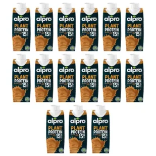 Alpro High Protein Napój sojowy wysokobiałkowy o smaku karmelu i kawy z wapniem i witaminami zestaw 15 x 250 ml - Napoje roślinne - miniaturka - grafika 1