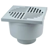 Odwodnienia, kanały i akcesoria - Wpust z prostym odpływem popiel 20 x 20 x 16 cm MAXPOL - miniaturka - grafika 1
