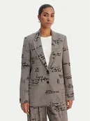 Marynarki i żakiety damskie - Desigual Marynarka 26SWEW03 Brązowy Regular Fit - miniaturka - grafika 1