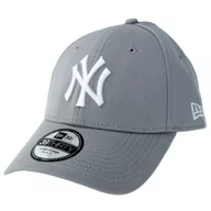 Czapki damskie - New Era Męska czapka z daszkiem 39thirty League Basic Neyyan MLB Basic NY Yankees 39Thirty Stretch Back 10298279, szara/biała, L/XL - miniaturka - grafika 1