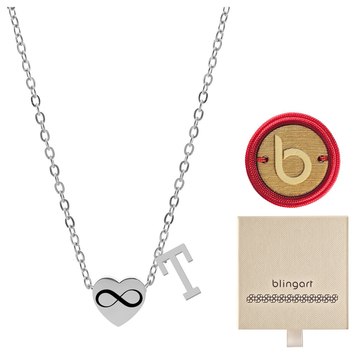 Naszyjnik CELEBRYTKA LITERKA serce T