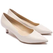 Czółenka - Czółenka damskie Ryłko B4201_T_ _7CVF kremowe R.38,5 - miniaturka - grafika 1