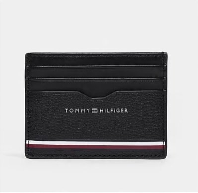 Tommy Hilfiger portfel skóra naturalna czarny Cc Holder - uniseks
