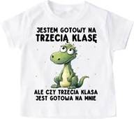 Koszulki dla dziewczynek - Koszulka dla dziecka na rozpoczęcie 3 klasy - JESTEM GOTOWY NA 3 KLASĘ - miniaturka - grafika 1