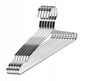 Wieszaki do szafy - Wieszak metalowy na ubrania do szafy gruby mocny zestaw 5szt 0,8cm - miniaturka - grafika 1