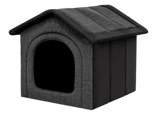 HOBBYDOG Buda dla psa INARII Grafit z czarnym R4 - Budy dla psów - miniaturka - grafika 1