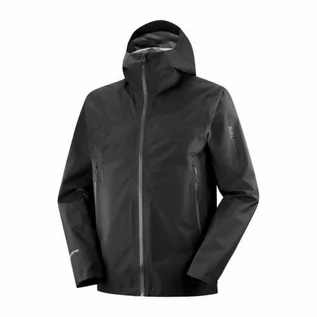 Kurtki i kamizelki sportowe damskie - Kurtka Salomon Outline Gore-Tex 2.5 Layers Deep Black - grafika 1