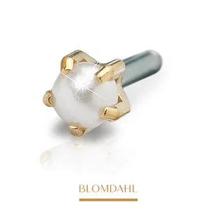 Blomdahl - Kolczyk Tiffany Pearl 4mm 2szt - Piercing - miniaturka - grafika 1