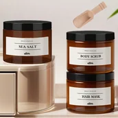 Inne - TEMU Zestaw 3 sztuk słoików kosmetycznych 10.14oz do przechowywania soli do kąpieli, peelingów do ciała, masek do włosów i balsamów do ciała z - miniaturka - grafika 1