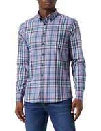 Koszule męskie - bugatti Męska koszula 9350-28708 z kołnierzem Button Down, granatowa, standardowa - miniaturka - grafika 1