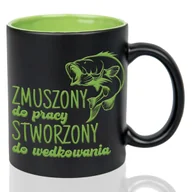 Kubki - Kubek Grawer ZIELONE PREZENT DLA WĘDKARZA Stworzony do wędkowania Wzory - miniaturka - grafika 1