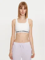 Koszulki i topy damskie - Under Armour Biustonosz sportowy Crossback Mid Bra 1361034 Biały - miniaturka - grafika 1